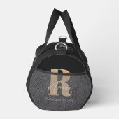 Modern Monogrammed Initial R & Name Personalized Duffle Bag (Rechts)