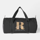 Modern Monogrammed Initial R & Name Personalized Duffle Bag (Rückseite)