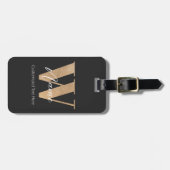 Modern Monogrammed Initial W & Name Personalized Gepäckanhänger (Vorderseite horizontal)