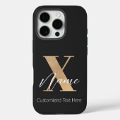 Modern Monogrammed Initial X & Name Personalized Case-Mate iPhone Hülle (Rückseite)