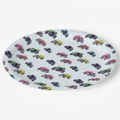 Modern Monster Truck Birthday Pappteller (Schrägansicht)