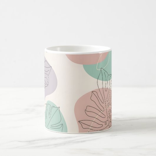 Modern Monstera Leaf Muster Kaffeetasse (Mittel)