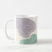 Modern Monstera Leaf Muster Kaffeetasse (Links)