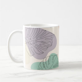 Modern Monstera Leaf Muster Kaffeetasse