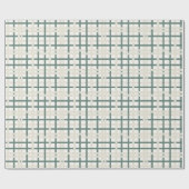 Modern Montauk Grid Green & Beige Geschenkpapier (Flach)