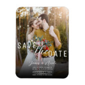 Modern Moody Overlay Foto Save the Date Hochzeit Magnet (Vertikal)