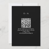 Modern Moody Photo Save the Date with QR Code (Rückseite)