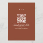 Modern Moody Photo Save the Date with QR Code (Rückseite)