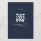 Modern Moody Photo Save the Date with QR Code (Rückseite)
