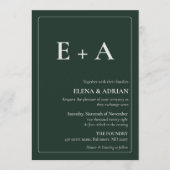 Modern Moody Photo Wedding Invitation with QR code Einladung (Vorderseite)