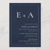 Modern Moody Photo Wedding Invitation with QR code Einladung (Vorderseite)