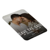 Modern Moody Save the Date Wedding Foto Magnet (Rechte Seite)