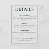 Modern Moody Wedding Enclosure Card Begleitkarte (Vorderseite)