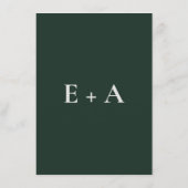 Modern Moody Wedding Enclosure Card Begleitkarte (Rückseite)