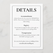 Modern Moody Wedding Enclosure Card Begleitkarte (Vorderseite)