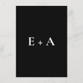 Modern Moody Wedding Enclosure Card Begleitkarte (Rückseite)