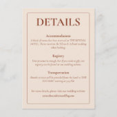 Modern Moody Wedding Enclosure Card Begleitkarte (Vorderseite)