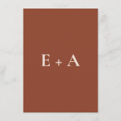 Modern Moody Wedding Enclosure Card Begleitkarte (Rückseite)