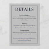 Modern Moody Wedding Enclosure Card Begleitkarte (Vorderseite)