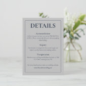 Modern Moody Wedding Enclosure Card Begleitkarte (Stehend Vorderseite)