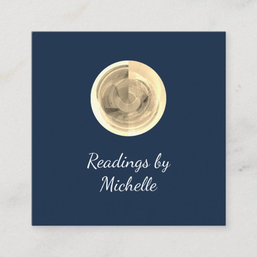 Modern Moon Crystal Ball Tarot Reader Treuekarte (Vorderseite)