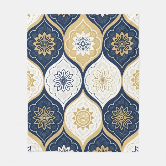 Modern Moroccan Geometric Seamless Pattern Fleecedecke (Vorderseite)