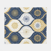 Modern Moroccan Geometric Seamless Pattern Fleecedecke (Vorderseite (Horizontal))