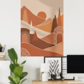 Modern Moroccan Minimalist Wall Art poster (Heimbüro)