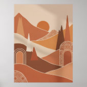 Modern Moroccan Minimalist Wall Art poster (Vorne)