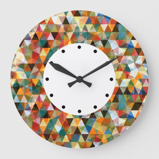 Modern Mosaic Design Große Wanduhr (Vorderseite)