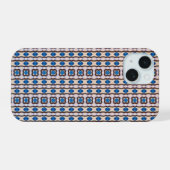 Modern mosaic geometric abstract pattern 1298 iPhone 15 hülle (Rückseite (Horizontal))