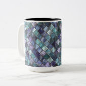 Modern Mosaik Tiles Pattern Kaffeemaschine Tasse (Vorderseite Links)
