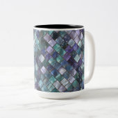 Modern Mosaik Tiles Pattern Kaffeemaschine Tasse (VorderseiteRechts)