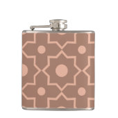 Modern Moscha Mousse Dusty Pink Geometric Shape Flachmann (Vorderseite)