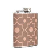 Modern Moscha Mousse Dusty Pink Geometric Shape Flachmann (Rechts)