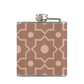 Modern Moscha Mousse Dusty Pink Geometric Shape Flachmann (Rückseite)