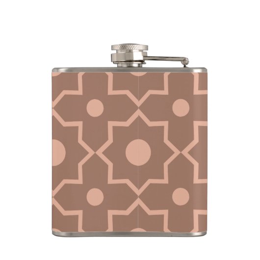 Modern Moscha Mousse Dusty Pink Geometric Shape Flachmann (Rückseite)