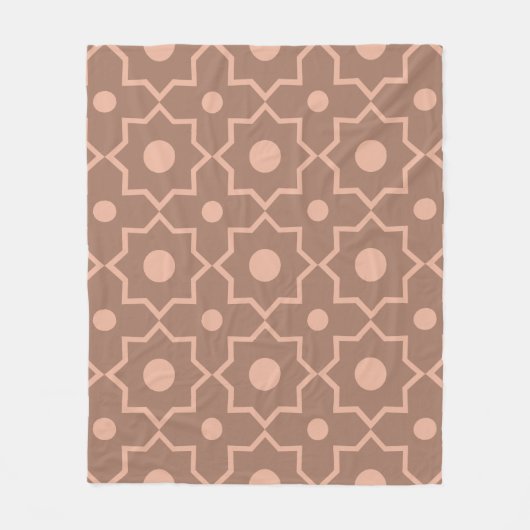 Modern Moscha Mousse Dusty Pink Geometric Shape Fleecedecke (Vorderseite)