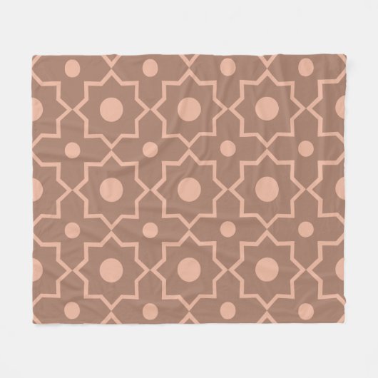 Modern Moscha Mousse Dusty Pink Geometric Shape Fleecedecke (Vorderseite (Horizontal))