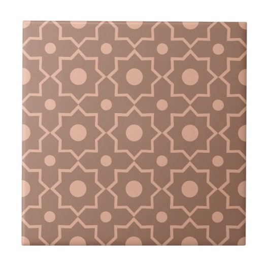 Modern Moscha Mousse Dusty Pink Geometric Shape Fliese (Vorderseite)