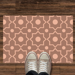 Modern Moscha Mousse Dusty Pink Geometric Shape Fußmatte