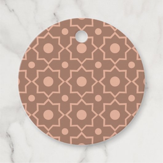 Modern Moscha Mousse Dusty Pink Geometric Shape Geschenkanhänger (Vorderseite)