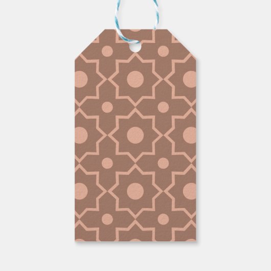 Modern Moscha Mousse Dusty Pink Geometric Shape Geschenkanhänger (Rückseite)