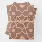Modern Moscha Mousse Dusty Pink Geometric Shape Geschenkpapier Set (Beispiel)