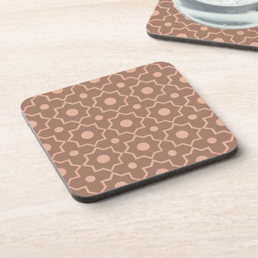 Modern Moscha Mousse Dusty Pink Geometric Shape Getränkeuntersetzer (Linke Seite)