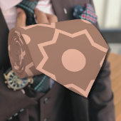 Modern Moscha Mousse Dusty Pink Geometric Shape Krawatte