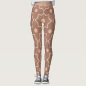Modern Moscha Mousse Dusty Pink Geometric Shape Leggings (Vorderseite)