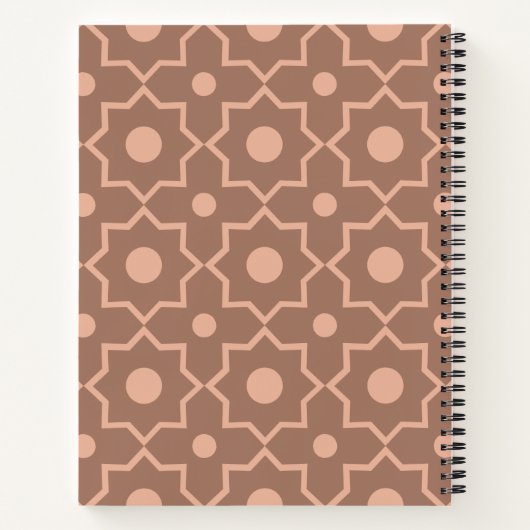 Modern Moscha Mousse Dusty Pink Geometric Shape Notizblock (Rückseite)
