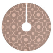 Modern Moscha Mousse Dusty Pink Geometric Shape Polyester Weihnachtsbaumdecke (Vorderseite)