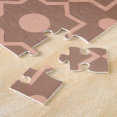 Modern Moscha Mousse Dusty Pink Geometric Shape Puzzle (Seite)